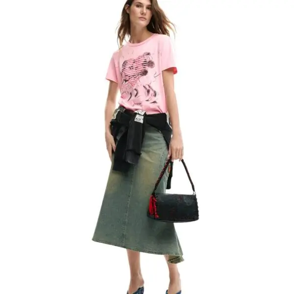 Desigual - Γυναικεία Τσάντα Ώμου Medium Bag Mickey™ 26SAXP85-2000 Μαύρο 26SAXP85-2000