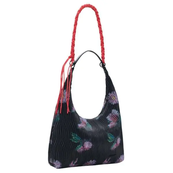 Desigual - Γυναικεία Τσάντα Ώμου Medium Oval Textured Bag / Xenon Samara 26SAXP57-2000 Μαύρο 26SAXP57-2000