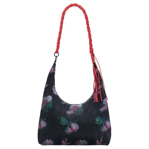Desigual - Γυναικεία Τσάντα Ώμου Medium Oval Textured Bag / Xenon Samara 26SAXP57-2000 Μαύρο 26SAXP57-2000