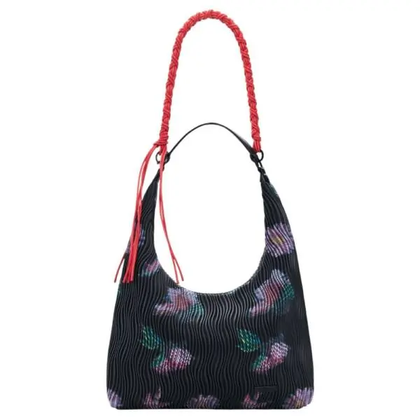 Desigual - Γυναικεία Τσάντα Ώμου Medium Oval Textured Bag / Xenon Samara 26SAXP57-2000 Μαύρο 26SAXP57-2000