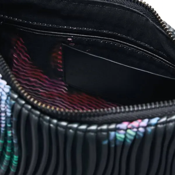 Desigual - Γυναικεία Τσάντα Ώμου Medium Oval Textured Bag / Xenon Samara 26SAXP57-2000 Μαύρο 26SAXP57-2000