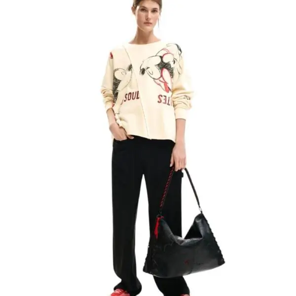 Desigual - Γυναικεία Τσάντα Ώμου Mickey Leira 26SAXPBE-2000 Μαύρο 26SAXPBE-2000