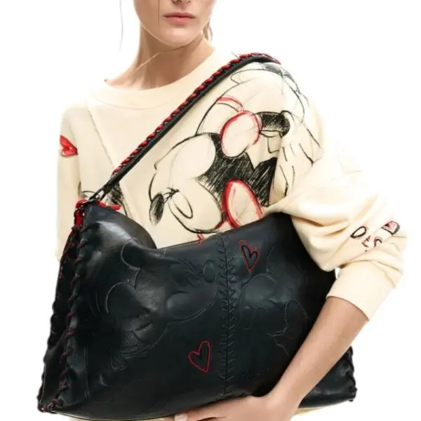 Desigual - Γυναικεία Τσάντα Ώμου Mickey Leira 26SAXPBE-2000 Μαύρο 26SAXPBE-2000