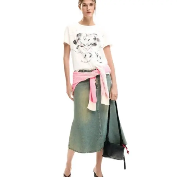 Desigual - Γυναικεία Τσάντα Ώμου Mickey Lines Huntington 26SAXP75-2000 Μαύρο 26SAXP75-2000