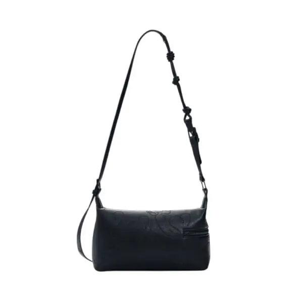 Desigual - Γυναικεία Τσάντα Ώμου Mickey Lines Huntington 26SAXP75-2000 Μαύρο 26SAXP75-2000