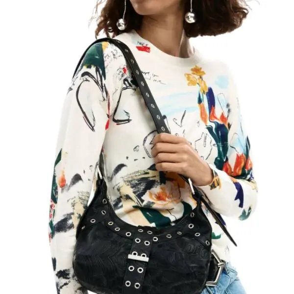 Desigual - Γυναικεία Τσάντα Ώμου Moonstone Margot Mini 26SAXP37-2000 Μαύρο 26SAXP37-2000