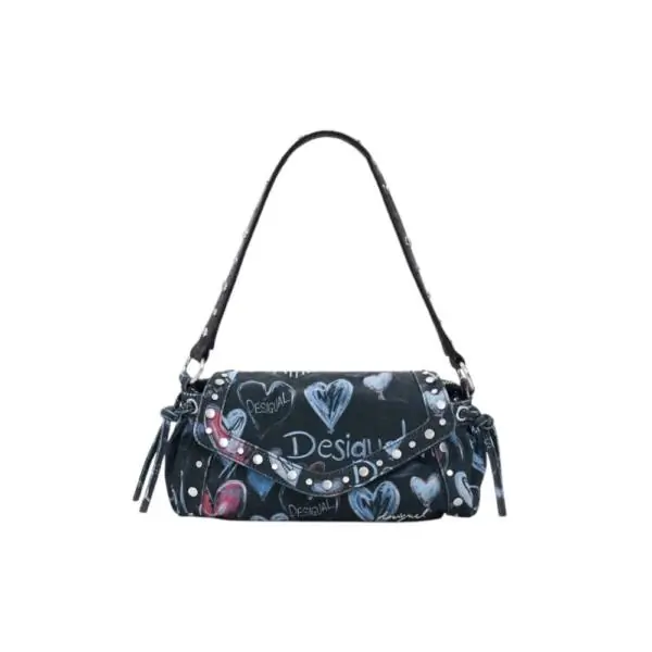 Desigual - Γυναικεία Τσάντα Ώμου Stacatto 26SAXA57-9019 Μαύρο/ Πολύχρωμο