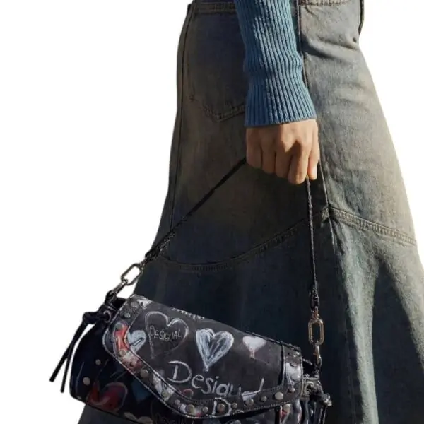 Desigual - Γυναικεία Τσάντα Ώμου Stacatto 26SAXA57-9019 Μαύρο/ Πολύχρωμο 26SAXA57-9019