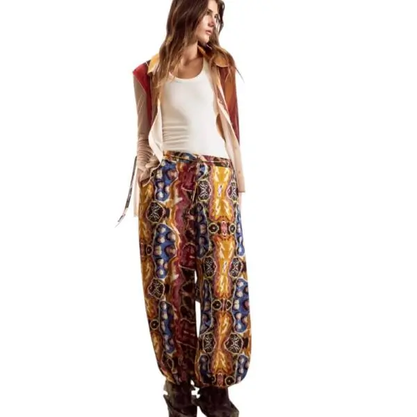 Desigual - Γυναικείο Παντελόνι Beattle Palazzo Lacroix 26SWPW49-9019 Πολύχρωμο