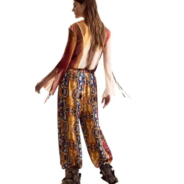 Desigual - Γυναικείο Παντελόνι Beattle Palazzo Lacroix 26SWPW49-9019 Πολύχρωμο 26SWPW49-9019