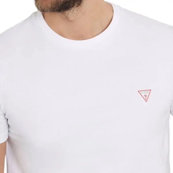 Guess - Ανδρικό T-shirt Cn Ss Core Tee Slim Fit M2YI36I3Z14-G011 Λευκό M2YI36I3Z14-G011