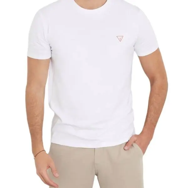 Guess - Ανδρικό T-shirt Cn Ss Core Tee Slim Fit M2YI36I3Z14-G011 Λευκό M2YI36I3Z14-G011