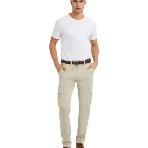 Guess - Ανδρικό T-shirt Cn Ss Core Tee Slim Fit M2YI36I3Z14-G011 Λευκό M2YI36I3Z14-G011