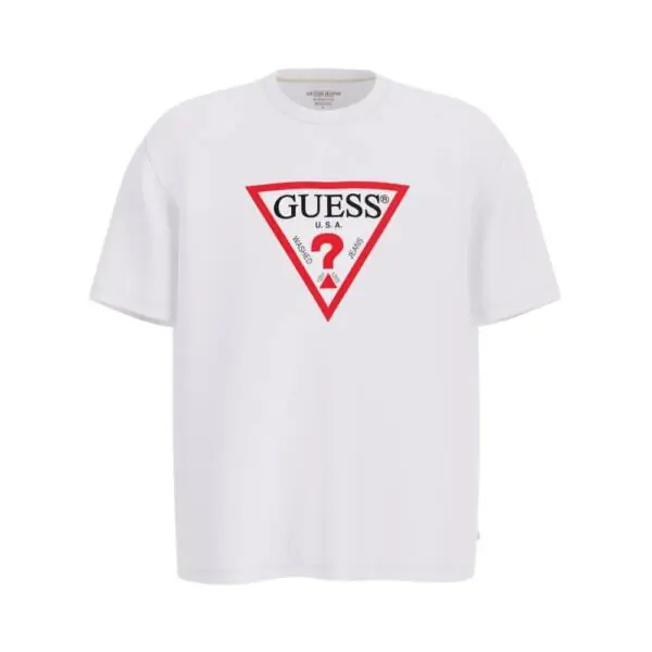 Guess - Ανδρικό T-shirt Iconic T Organic Cotton M4YI45K8FQ4-G011 Λευκό M4YI45K8FQ4-G011