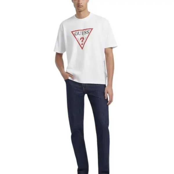 Guess - Ανδρικό T-shirt Iconic T Organic Cotton M4YI45K8FQ4-G011 Λευκό M4YI45K8FQ4-G011