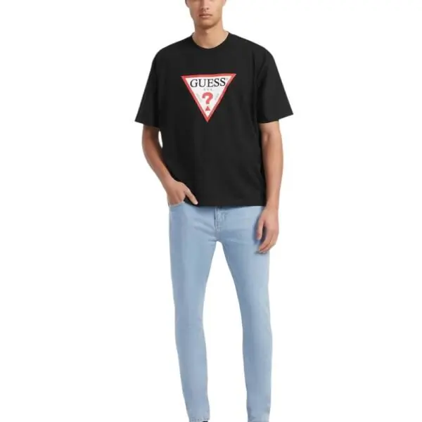 Guess - Ανδρικό T-shirt Iconic T Organic Cotton M4YI45K8FQ4-JBLK Μαύρο M4YI45K8FQ4-JBLK