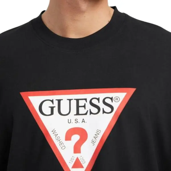 Guess - Ανδρικό T-shirt Iconic T Organic Cotton M4YI45K8FQ4-JBLK Μαύρο M4YI45K8FQ4-JBLK