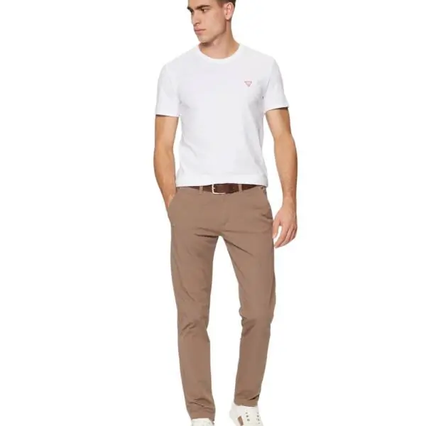 Guess - Ανδρικό T-shirt Short Sleeved Regular Fit M2YI24J1314-G011 Λευκό M2YI24J1314-G011