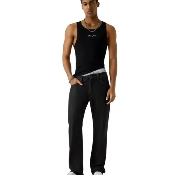 Guess - Ανδρικό Παντελόνι Τζιν G16 Straight M5YA1BD6571-IJVB Μαύρο M5YA1BD6571-IJVB