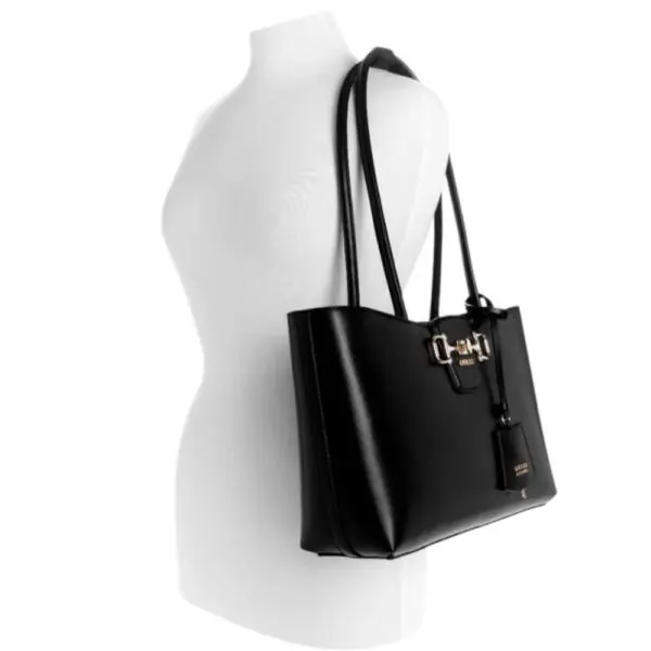 Guess - Γυναικεία Τσάντα Janie Shoulder Bag HWVG991023-BLA Μαύρο HWVG991023-BLA