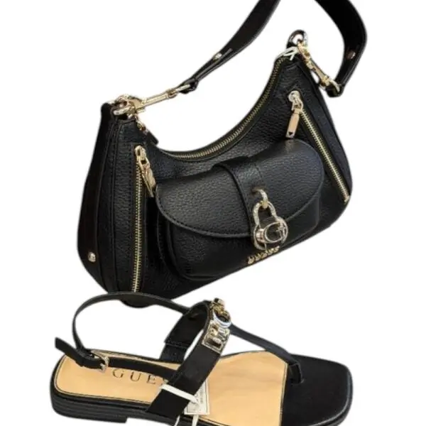 Guess - Γυναικεία Τσάντα Jessa Shoulder Bag HWBG836218-BLA Μαύρο HWBG836218-BLA