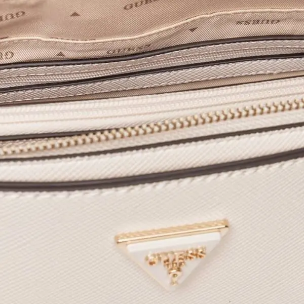 Guess - Γυναικεία Τσάντα Ώμου/Χειρός Noelle II Bag HWZG967207-TAU Εκρού HWZG967207-TAU