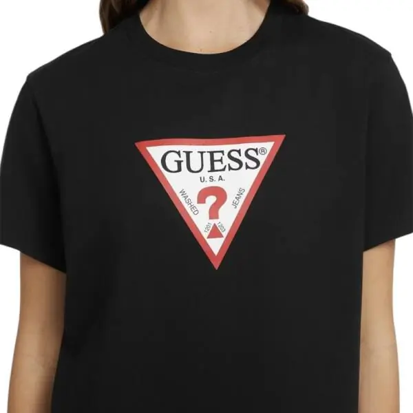 Guess - Γυναικείο Boxy Iconic T-shirt W4YI73K8HM0-JBLK Μαύρο W4YI73K8HM0-JBLK