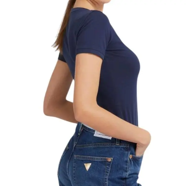 Guess - Γυναικείο T-Shirt V‑Neck W2YI45J1314-G7P1 Μπλε W2YI45J1314-G7P1