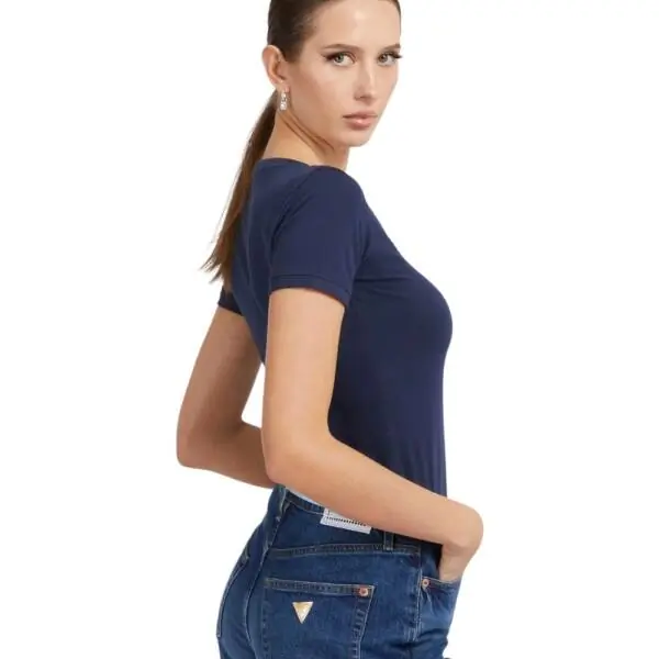 Guess - Γυναικείο T-Shirt V‑Neck W2YI45J1314-G7P1 Μπλε W2YI45J1314-G7P1