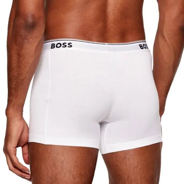 Hugo Boss - Ανδρικά Μποξεράκια Boxer Br 3p Power Long 50475282-100 Λευκό 50475282-100