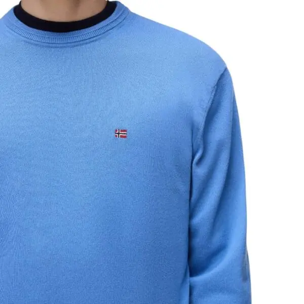 Napapijri - Ανδρικό Πουλόβερ Decatur 2.0 Relaxed Fit NP0A4G5W-B9A Γαλάζιο NP0A4G5WB9A