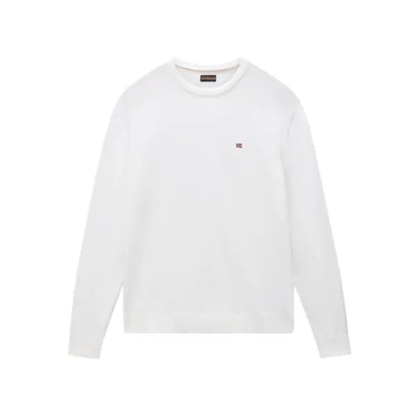 Napapijri - Ανδρικό Πουλόβερ Decatur 2.0 Relaxed Fit NP0A4G5W-N1A Λευκό NP0A4G5WN1A