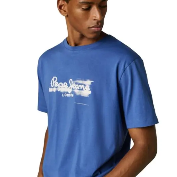 Pepe Jeans - Ανδρικό T-shirt Seasonal Logo Fantasy 3 PM5010292-576 Μπλε PM5010292-576