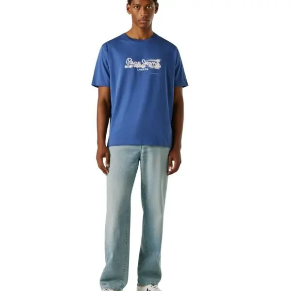 Pepe Jeans - Ανδρικό T-shirt Seasonal Logo Fantasy 3 PM5010292-576 Μπλε PM5010292-576