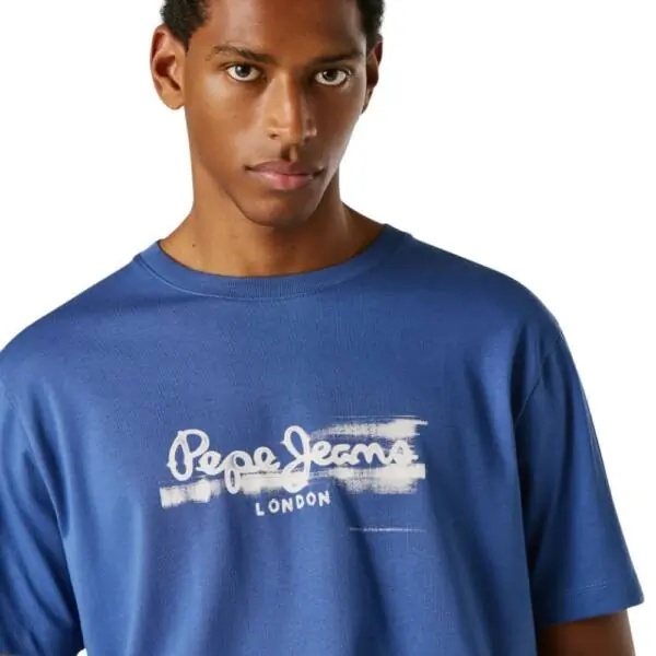 Pepe Jeans - Ανδρικό T-shirt Seasonal Logo Fantasy 3 PM5010292-576 Μπλε PM5010292-576