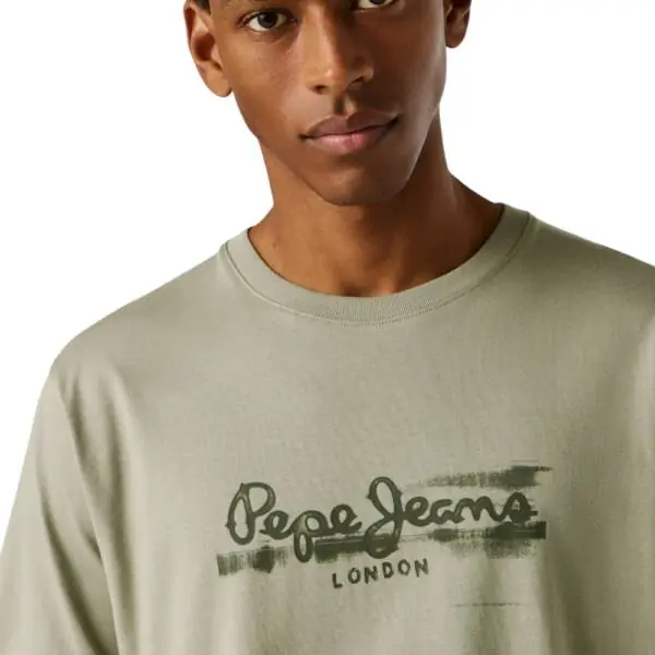 Pepe Jeans - Ανδρικό T-shirt Seasonal Logo Fantasy 3 PM5010292-701 Λαδί PM5010292-701