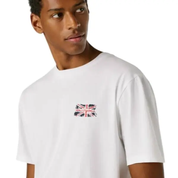 Pepe Jeans - Ανδρικό T-shirt Small Flag PM5010311-800 Λευκό PM5010311-800