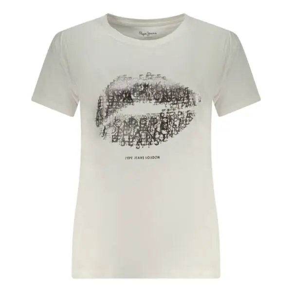 Pepe Jeans - Γυναικείο T-shirt Ban PL5000080-800 Λευκό