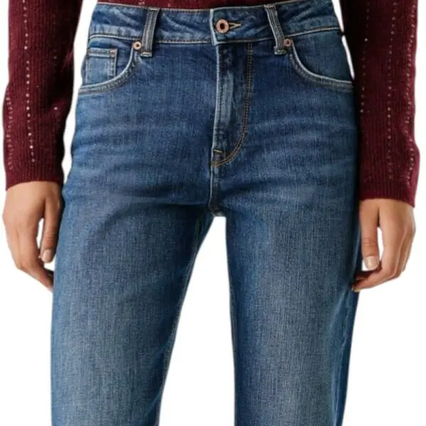 Pepe Jeans - Γυναικείο Παντελόνι Τζιν Mary Straight French Terry PL20473085AC2-000 Μπλε PL20473085AC2-000