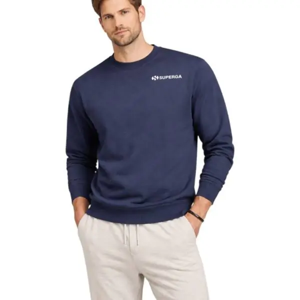 Superga - Ανδρικό Φούτερ French Terry S263410-600 Μπλε Ναυτικό