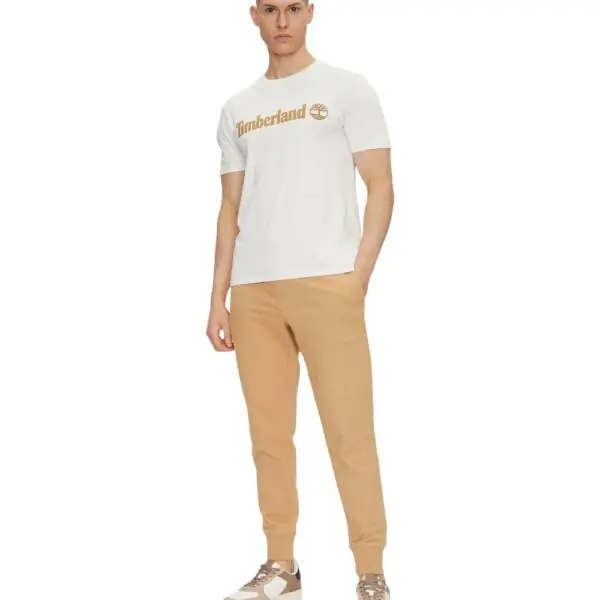 Timberland - Ανδρική Μπλούζα Kennebec River Linear Logo SL Tee Regular TB0A5UPQ-CM9 Εκρού TB0A5UPQCM9