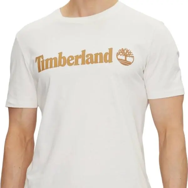 Timberland - Ανδρική Μπλούζα Kennebec River Linear Logo SL Tee Regular TB0A5UPQ-CM9 Εκρού TB0A5UPQCM9
