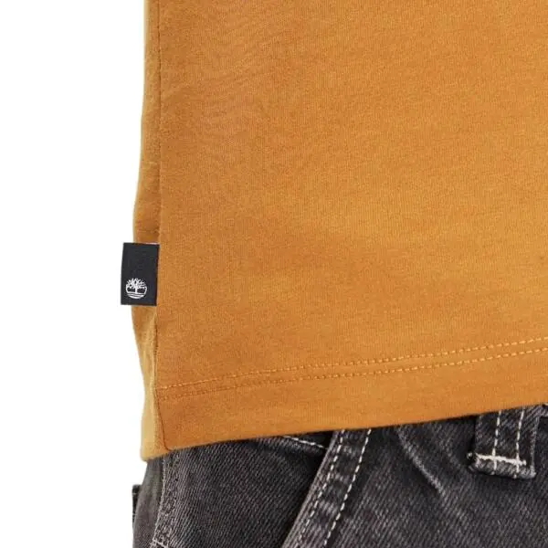 Timberland - Ανδρική Μπλούζα Kennebec River Linear Logo SL Tee Regular TB0A5UPQ-P47 Μουσταρδί TB0A5UPQP47