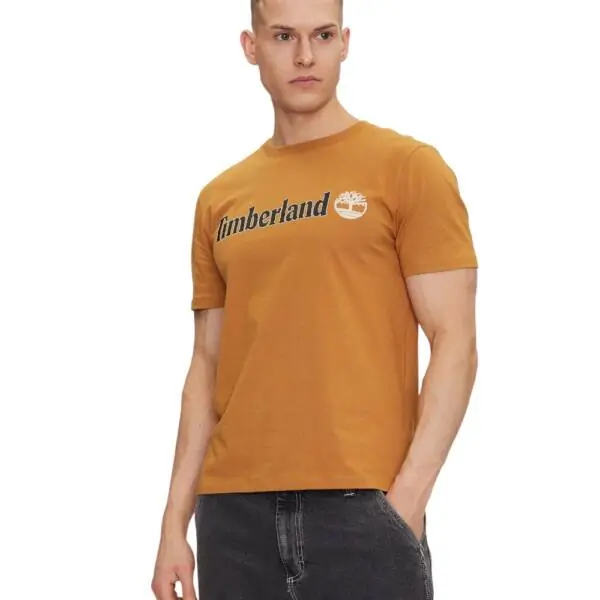 Timberland - Ανδρική Μπλούζα Kennebec River Linear Logo SL Tee Regular TB0A5UPQ-P47 Μουσταρδί