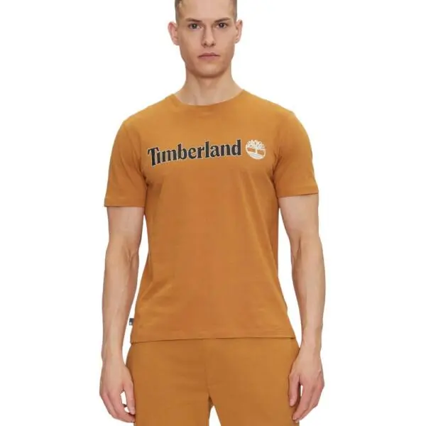 Timberland - Ανδρική Μπλούζα Kennebec River Linear Logo SL Tee Regular TB0A5UPQ-P47 Μουσταρδί TB0A5UPQP47