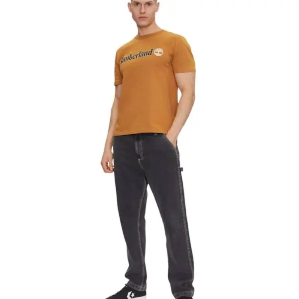 Timberland - Ανδρική Μπλούζα Kennebec River Linear Logo SL Tee Regular TB0A5UPQ-P47 Μουσταρδί TB0A5UPQP47