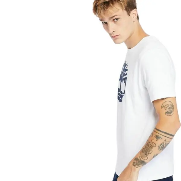 Timberland - Ανδρική Μπλούζα Kennebec River Tree T-shirt TB0A2C2R-100 Λευκό TB0A2C2R100