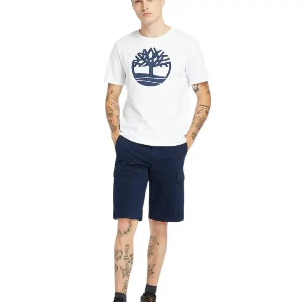 Timberland - Ανδρική Μπλούζα Kennebec River Tree T-shirt TB0A2C2R-100 Λευκό TB0A2C2R100