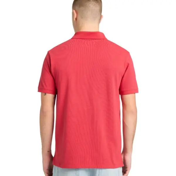 Timberland - Ανδρικό T-shirt Polo Short-Sleeve με Λογότυπο Oyster River TB0A2BRY-N96 Κόκκινο TB0A2BRYN96