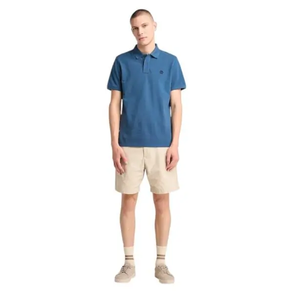 Timberland - Ανδρικό T-shirt Polo Short-Sleeve με Λογότυπο Oyster River TB0A2BRY-288 Μπλε Ραφ TB0A2BRY288